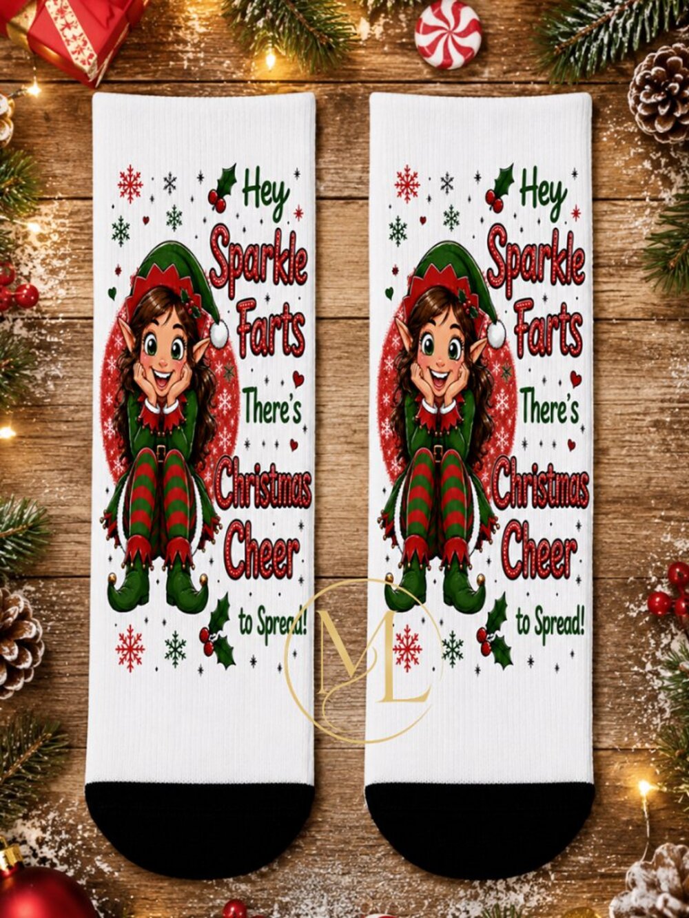 Hey Sparkle Farts There's Christmas Cheer To Spread Ankle Socks